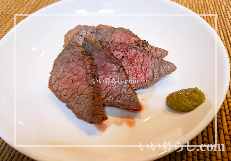 完成したローストビーフの写真